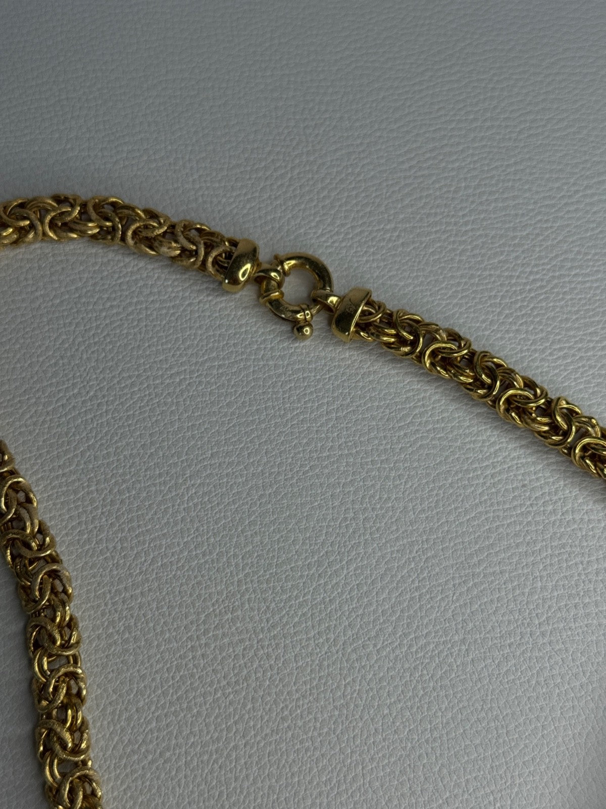 Italy 925 Sterling Silver Gold Plated Chain Necklace Length 18 Inch