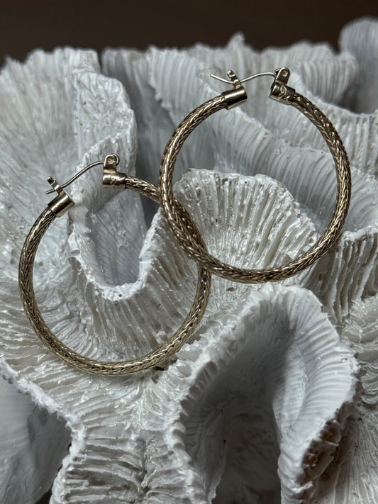 925 Sterling Silver Earrings Length 1.5 Inch