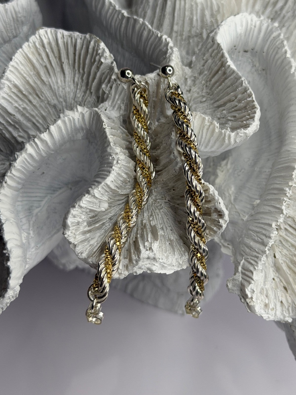 Italy Milor 925 Sterling Silver & Gold Plated Earrings