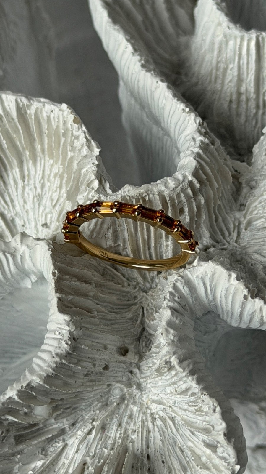 14K Yellow Gold Citrine Ring Size 5.5
