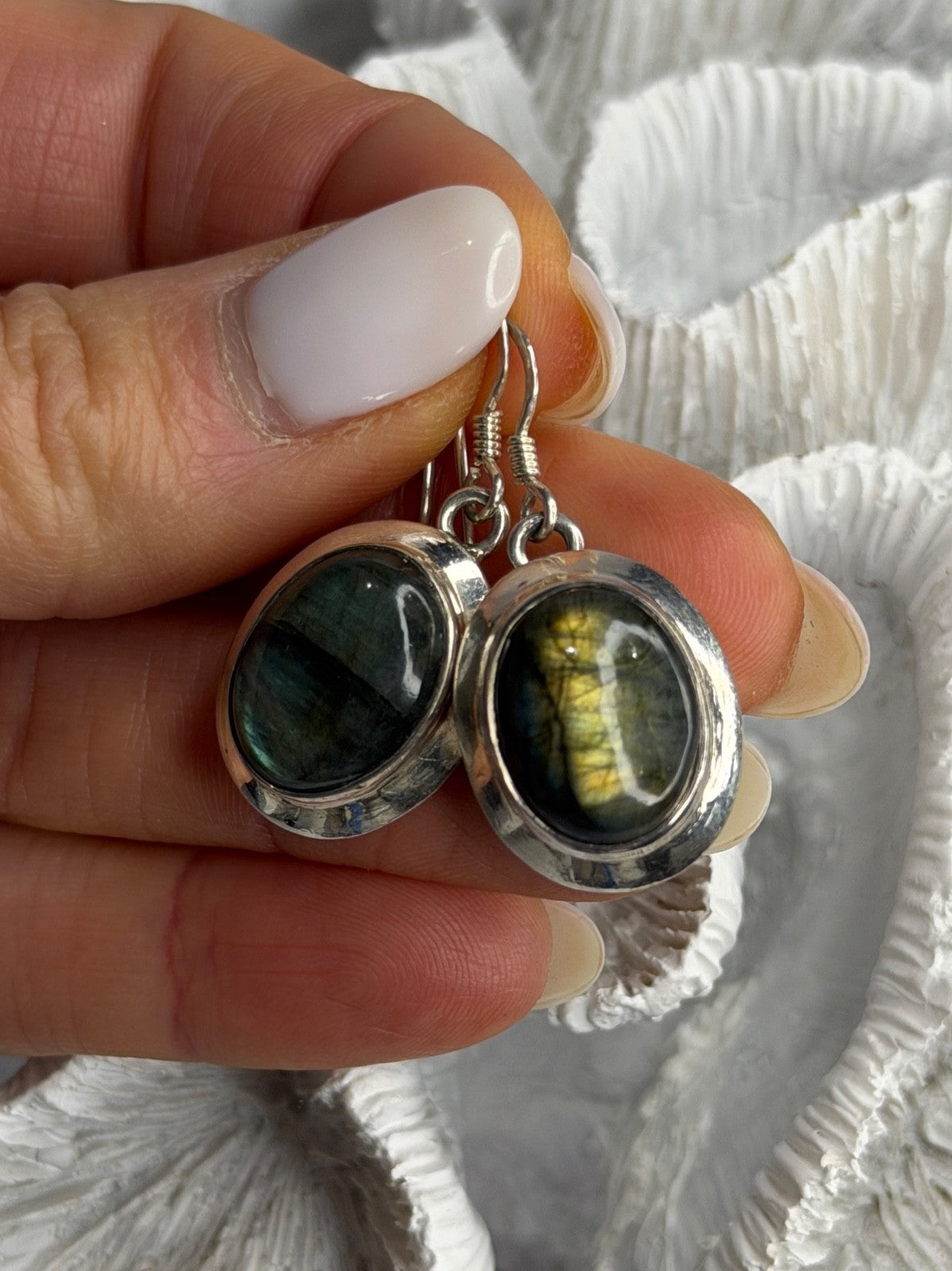 925 Sterling Silver Labradorite Dangle Earrings