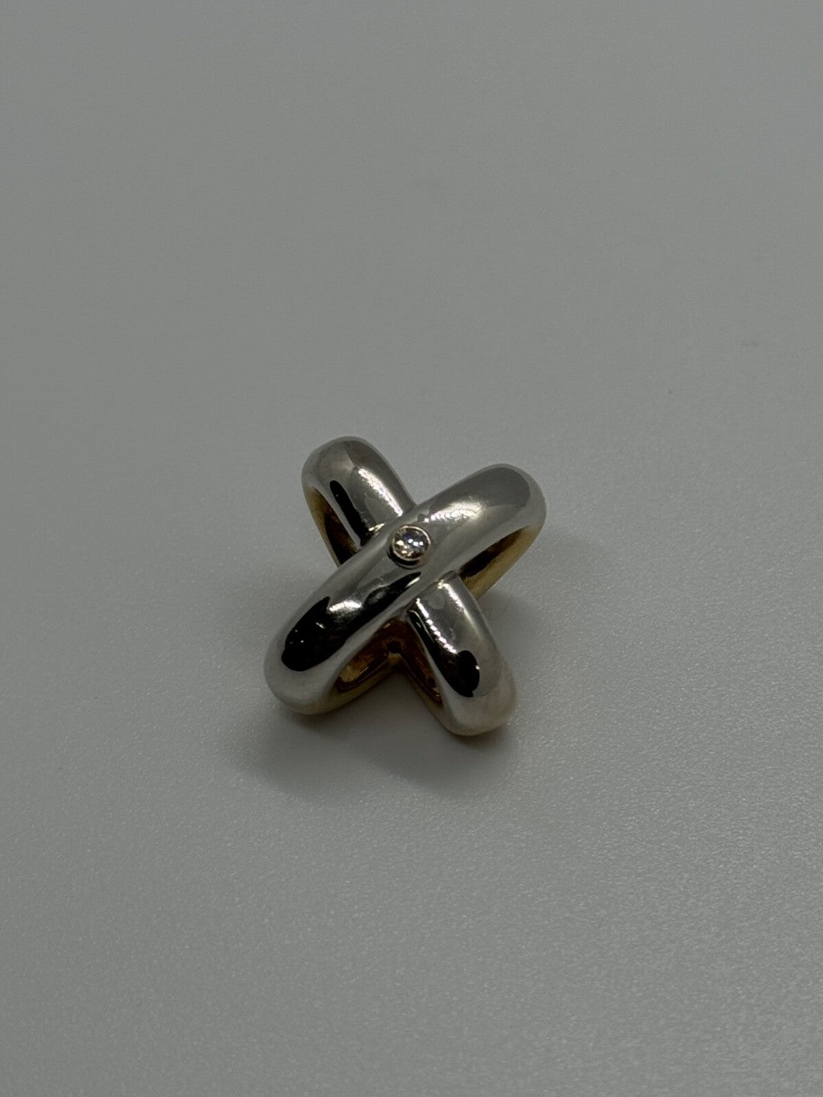 14K Yellow AND White Gold Pendant Lenght 17.3 mm