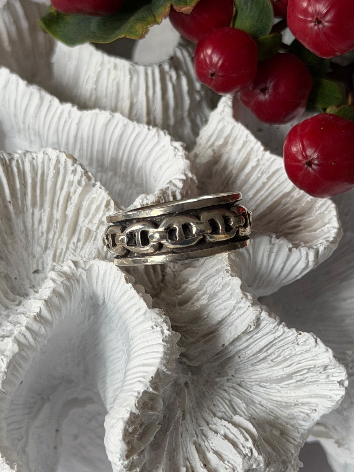 Vintage Spinning 925 Sterling Silver Ring Size 9