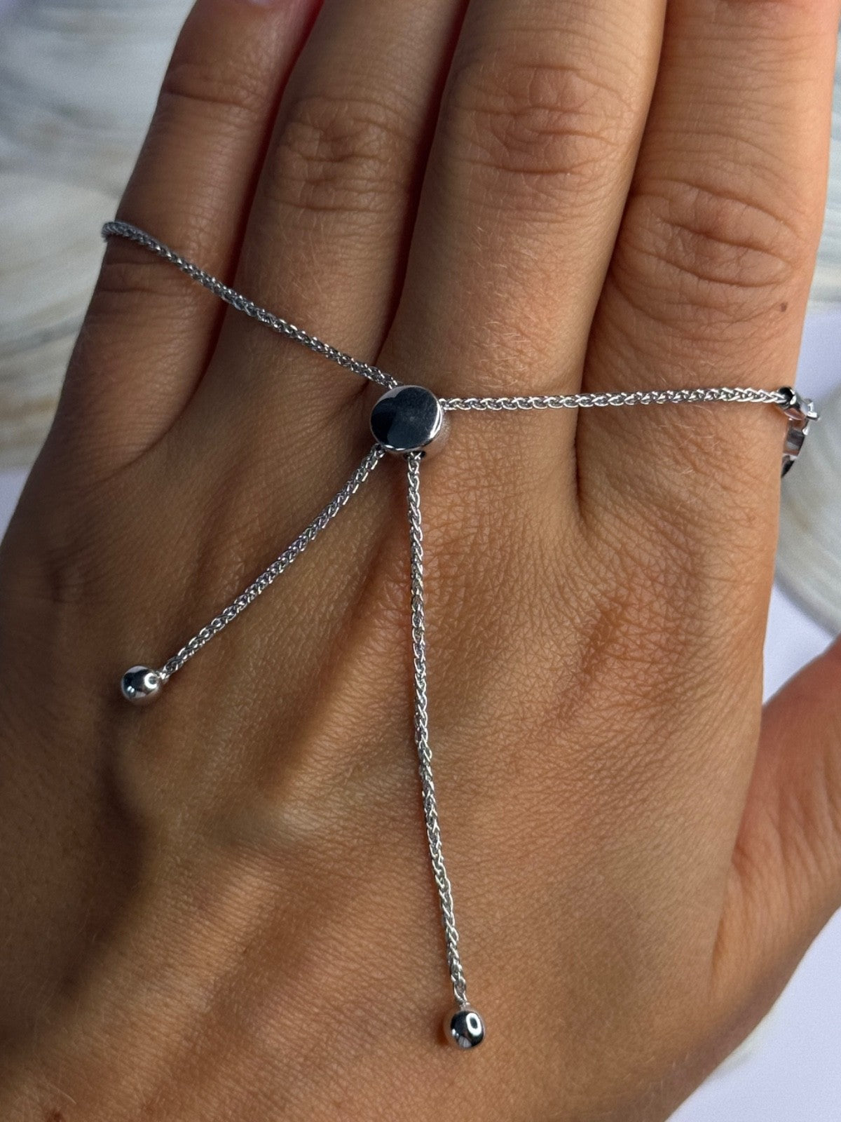 925 Sterling Silver Beryl & Spinel Bracelet Sizable
