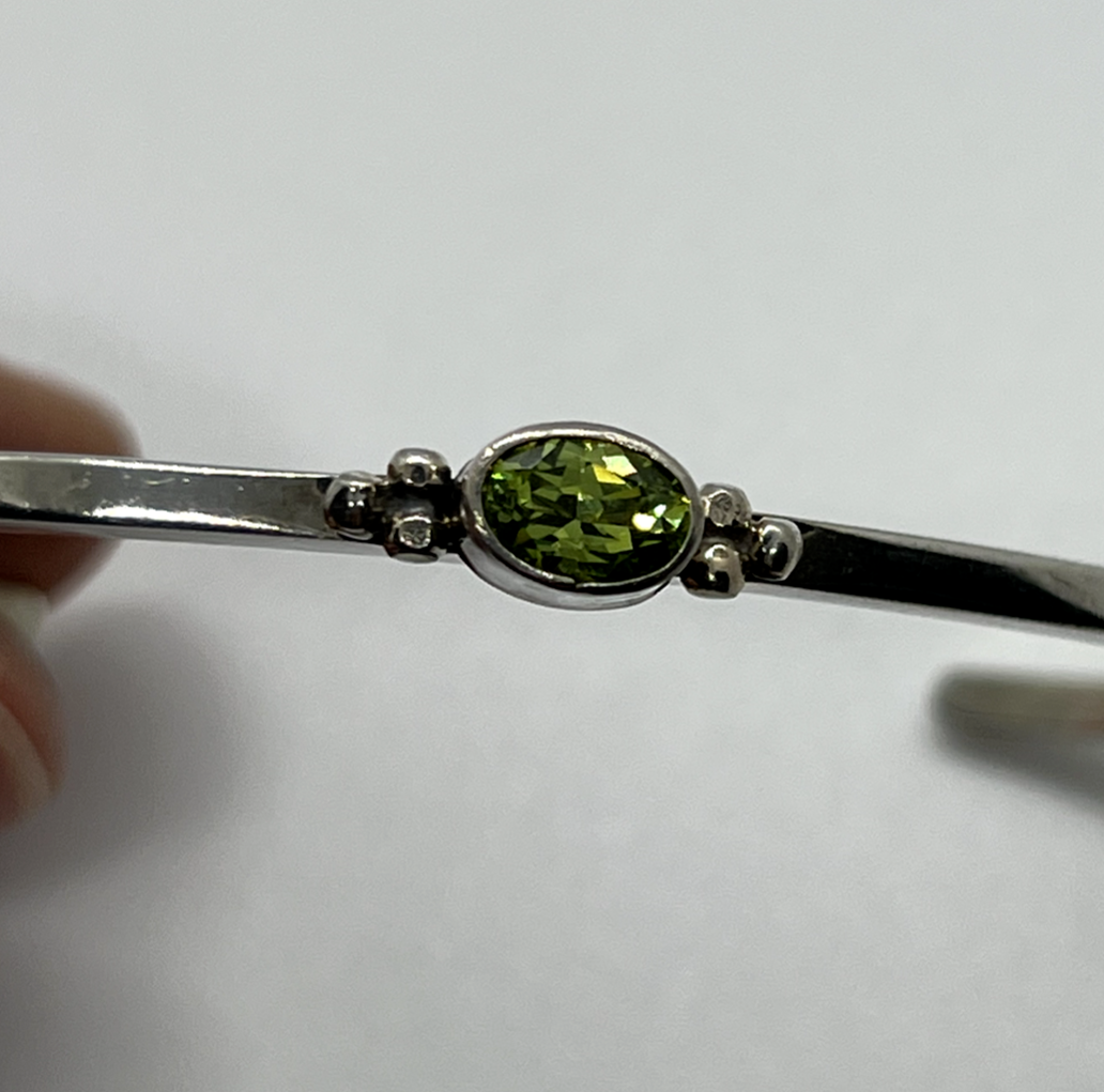 925 Sterling Silver Peridot Bracelet