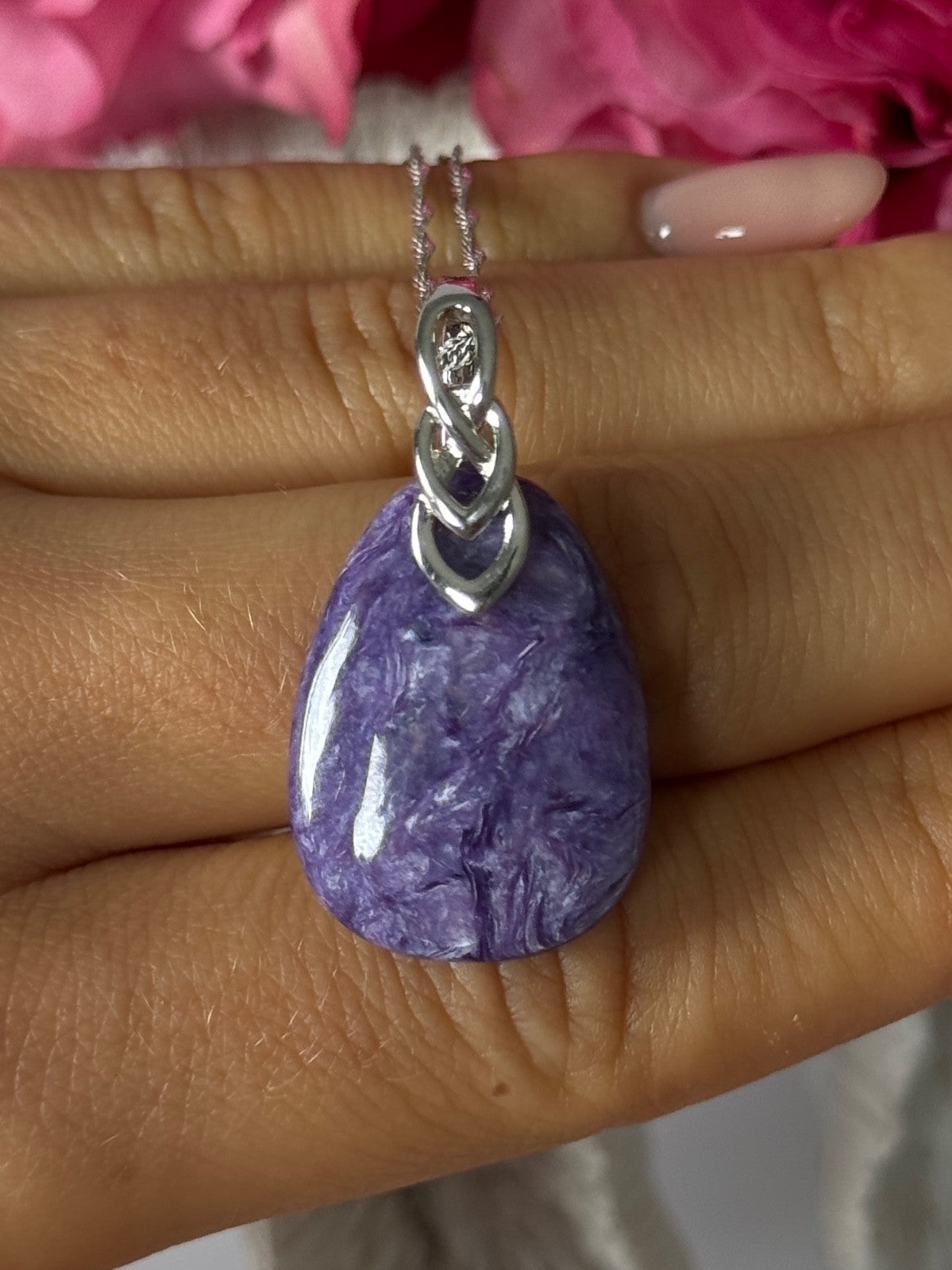 DK 925 Sterling Silver Chariote Necklace Length 20/18 inch