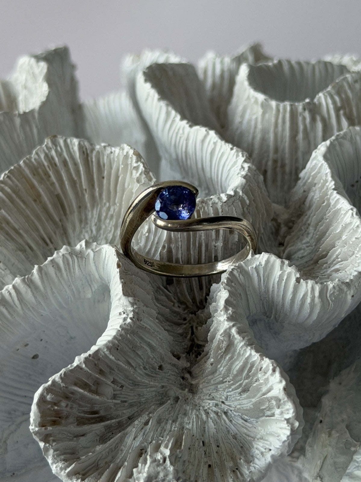 925 Sterling Silver Tourmaline Ring Size 9.5