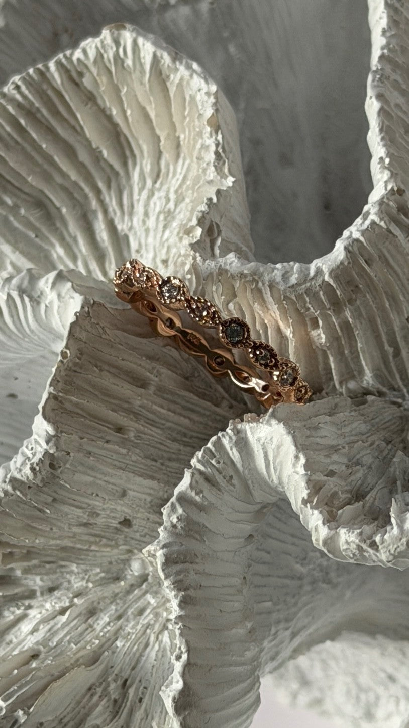 Beautiful 14K Rose Gold Diamond 0.54 ct Ring Size 7