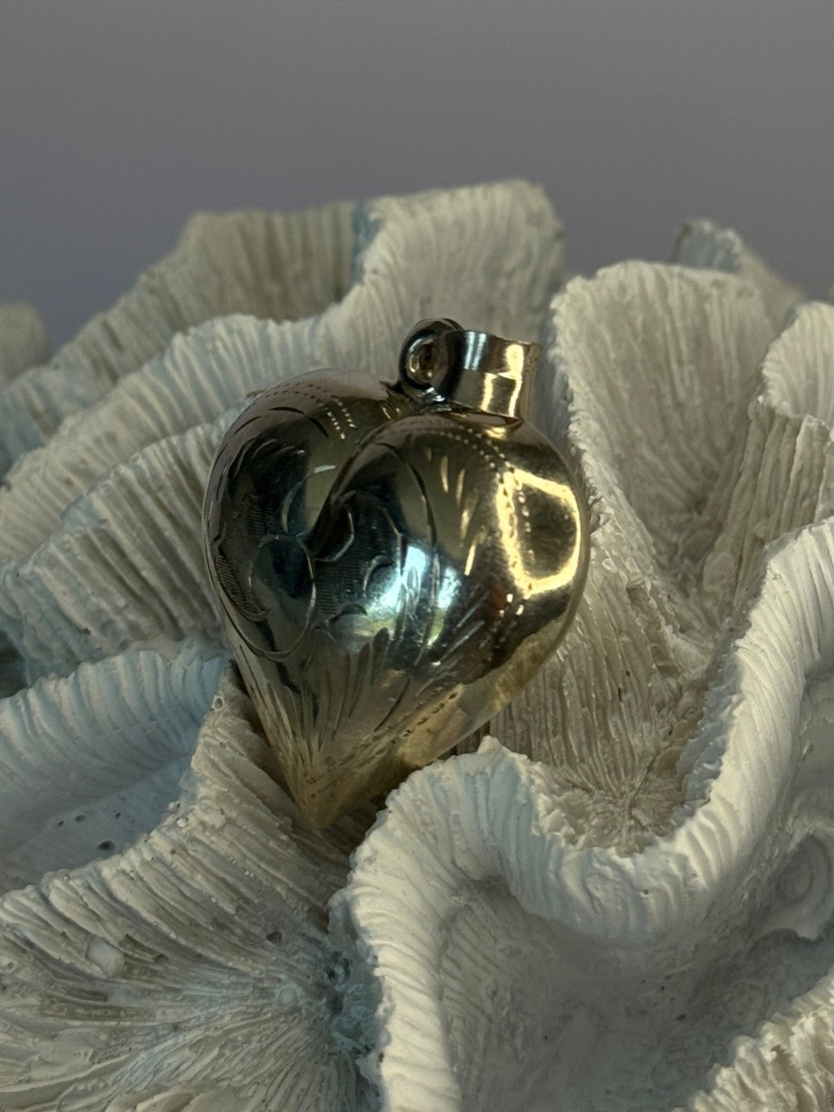 925 Sterling Silver Heart Locket Pendant Length 2 Inch
