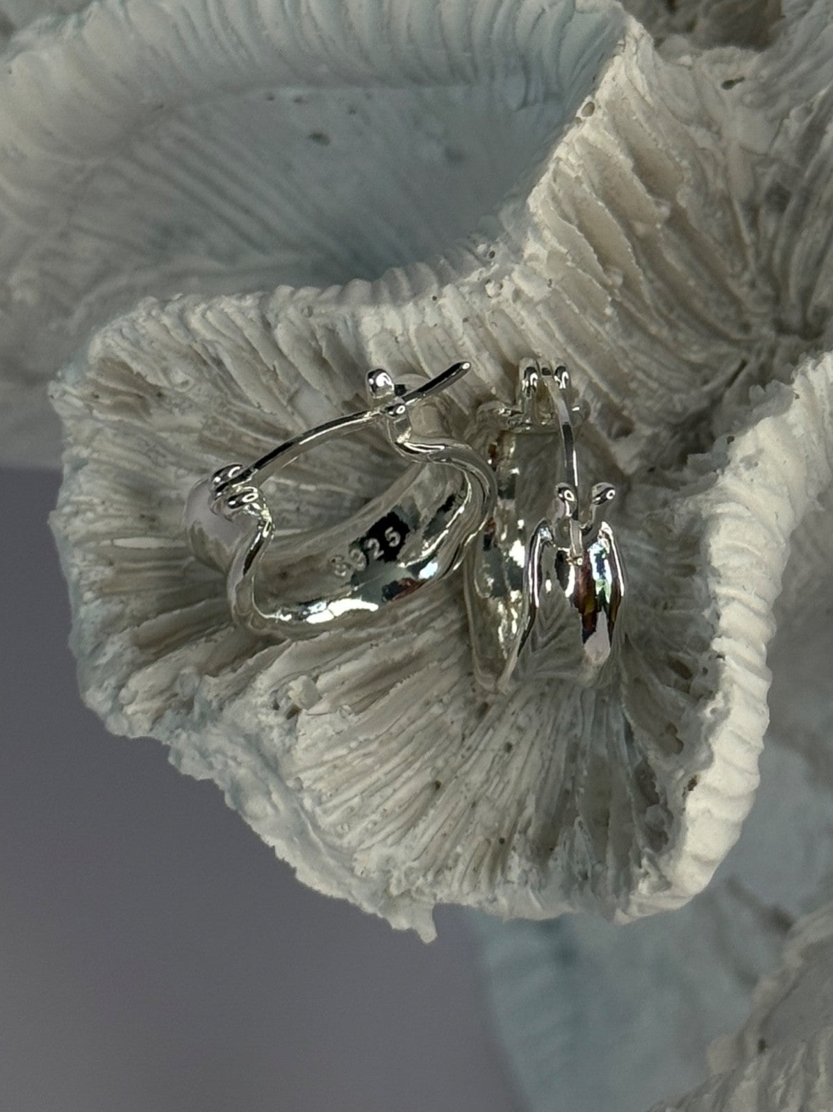 925 Sterling Silver Earrings Length 0.60 Inch