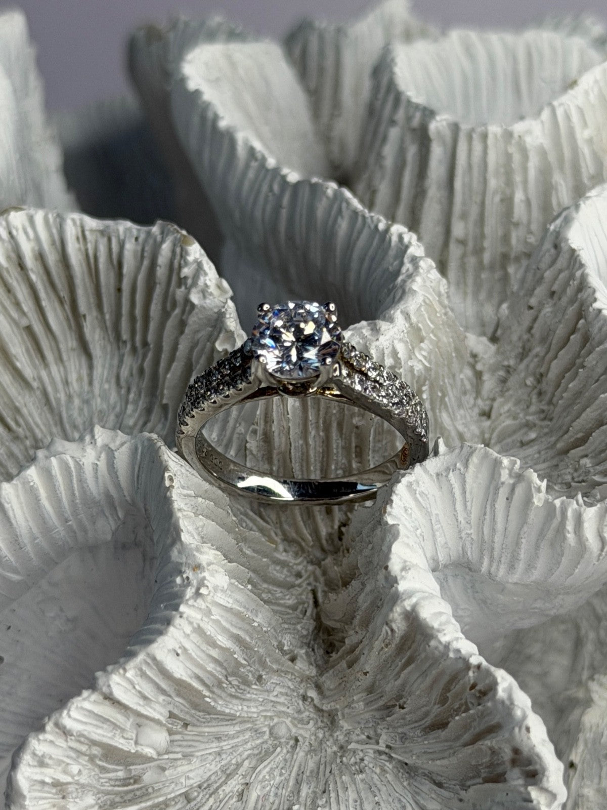 GOC 925 Sterling Silver Cz 1.42 ct Ring Size 7