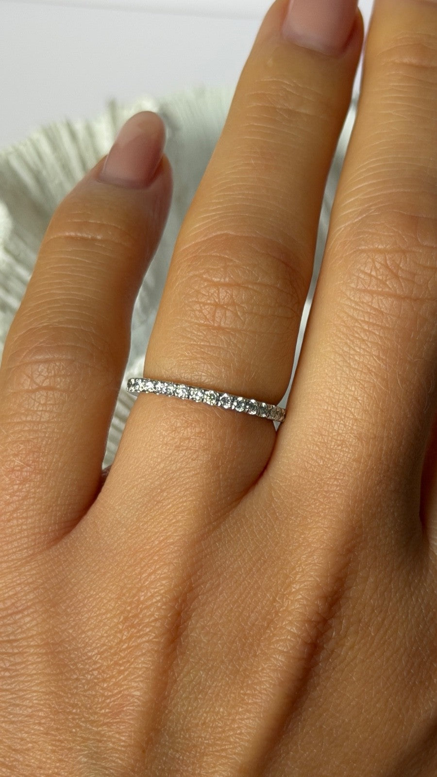 14K White Gold Diamond 0.46 carat Ring Size 5.5