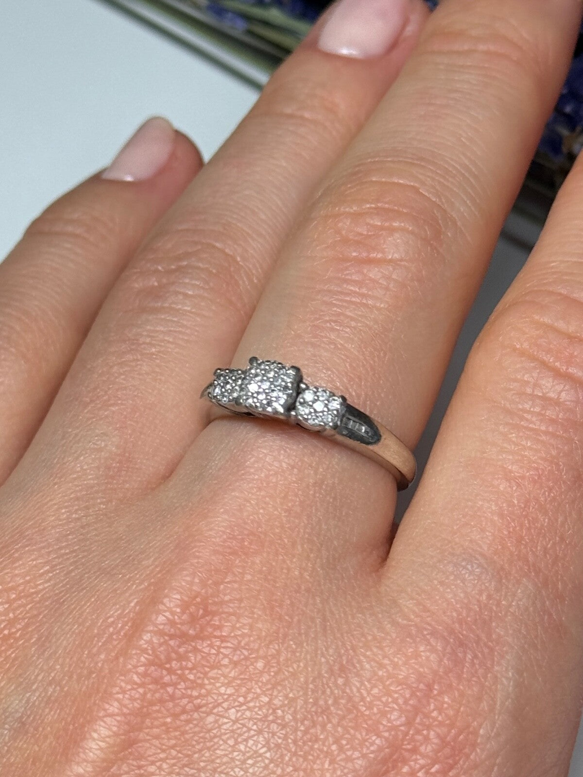 Jtw 925 Sterling Silver Sapphire Ring Size 7