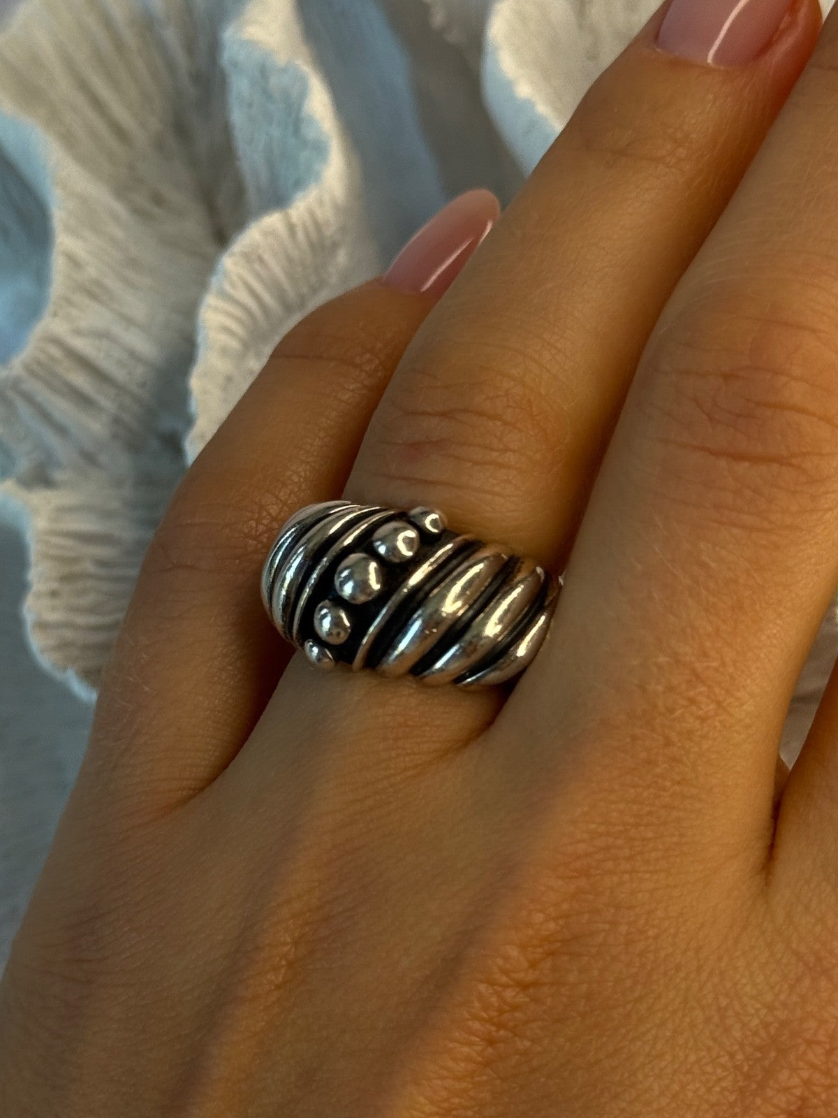 Unique Design 925 Sterling Silver Ring Size 7