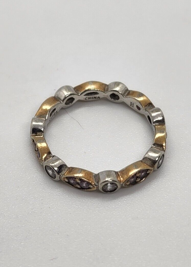 925 Sterling Silver CZ Ring Size 7
