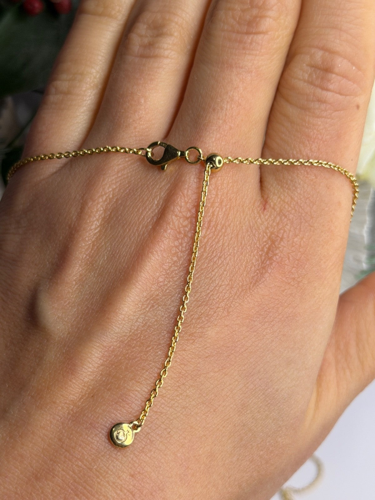 Pandora 925 Sterling Silver Gold Plated Chain