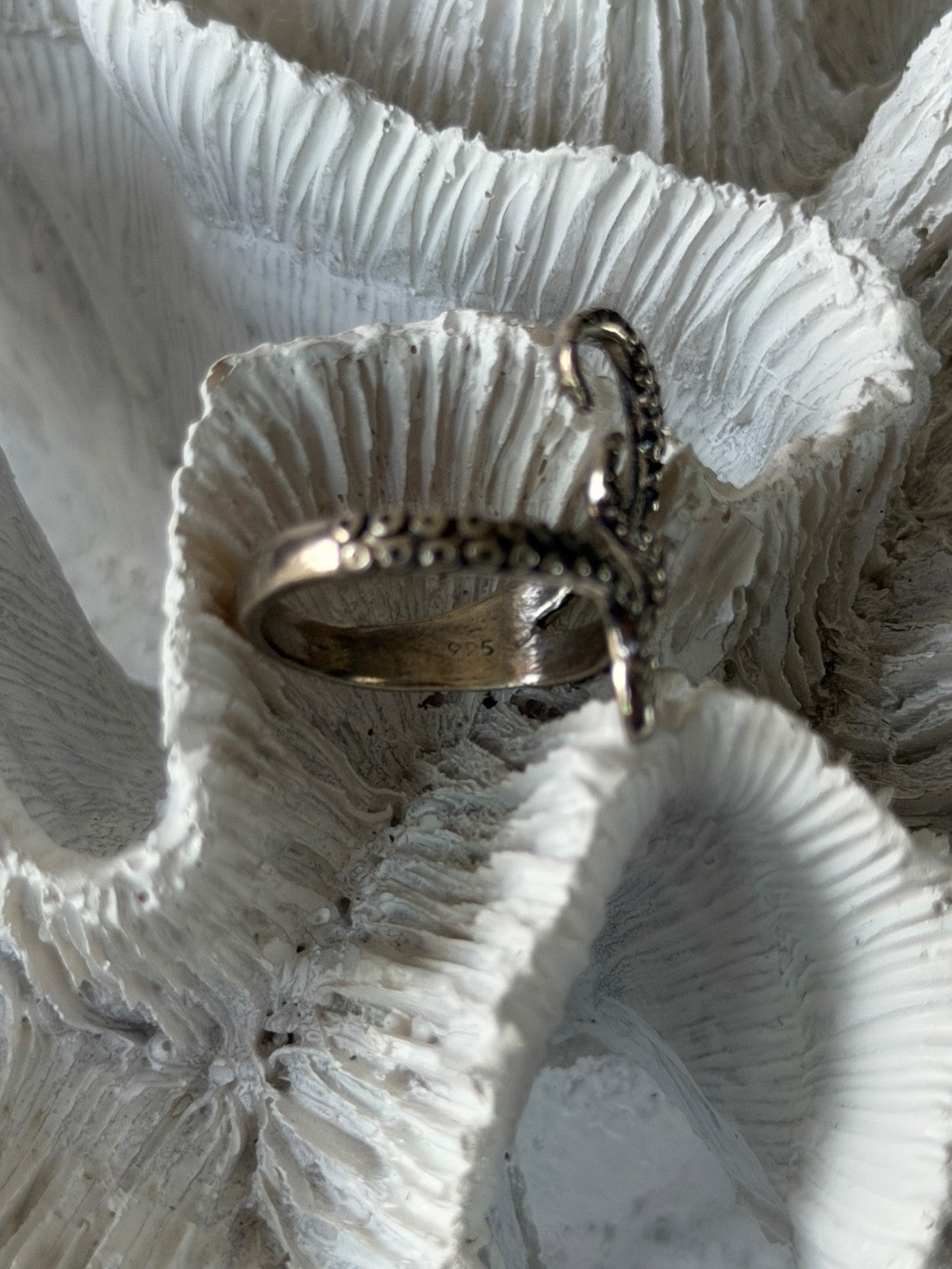Adjustable Octopus Tentacle Wrap 925 Sterling Silver Ring Size 9