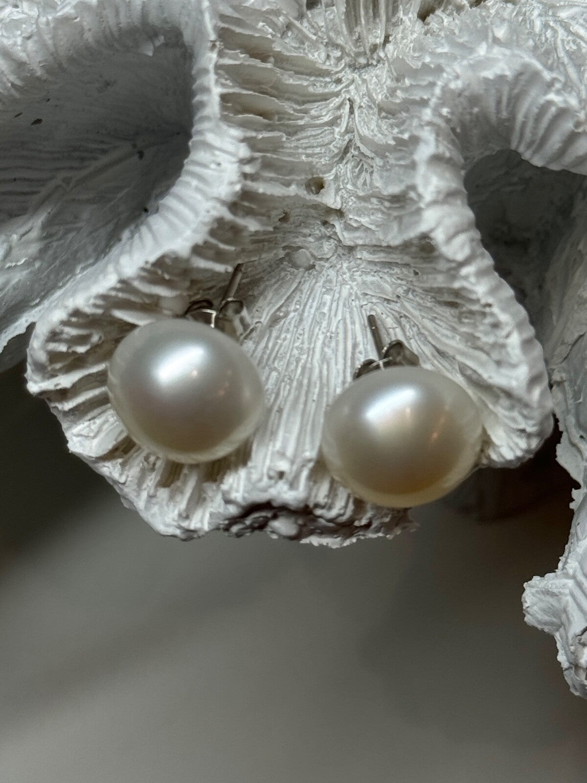 925 Sterling Silver Fresh Water Pearl Earrings Length 0.5 Inch