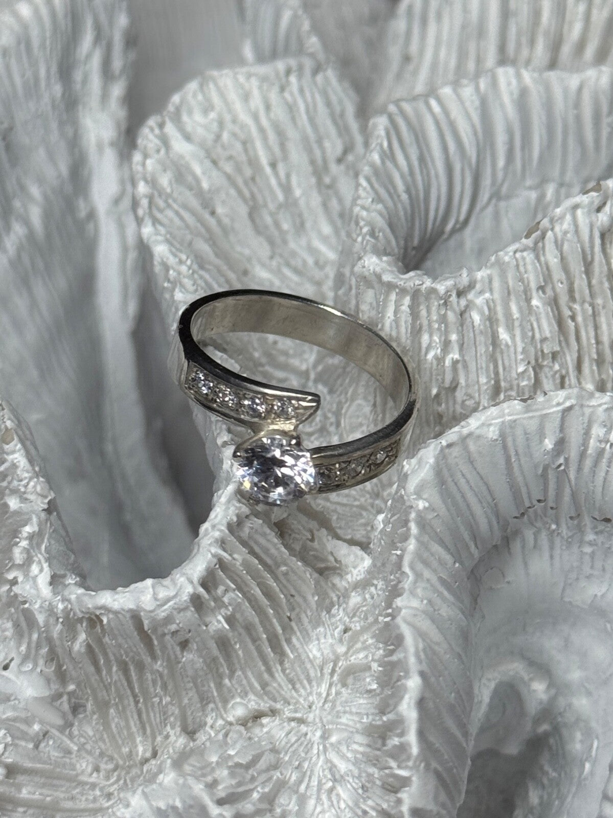 925 Sterling Silver CZ Ring Size 6.5