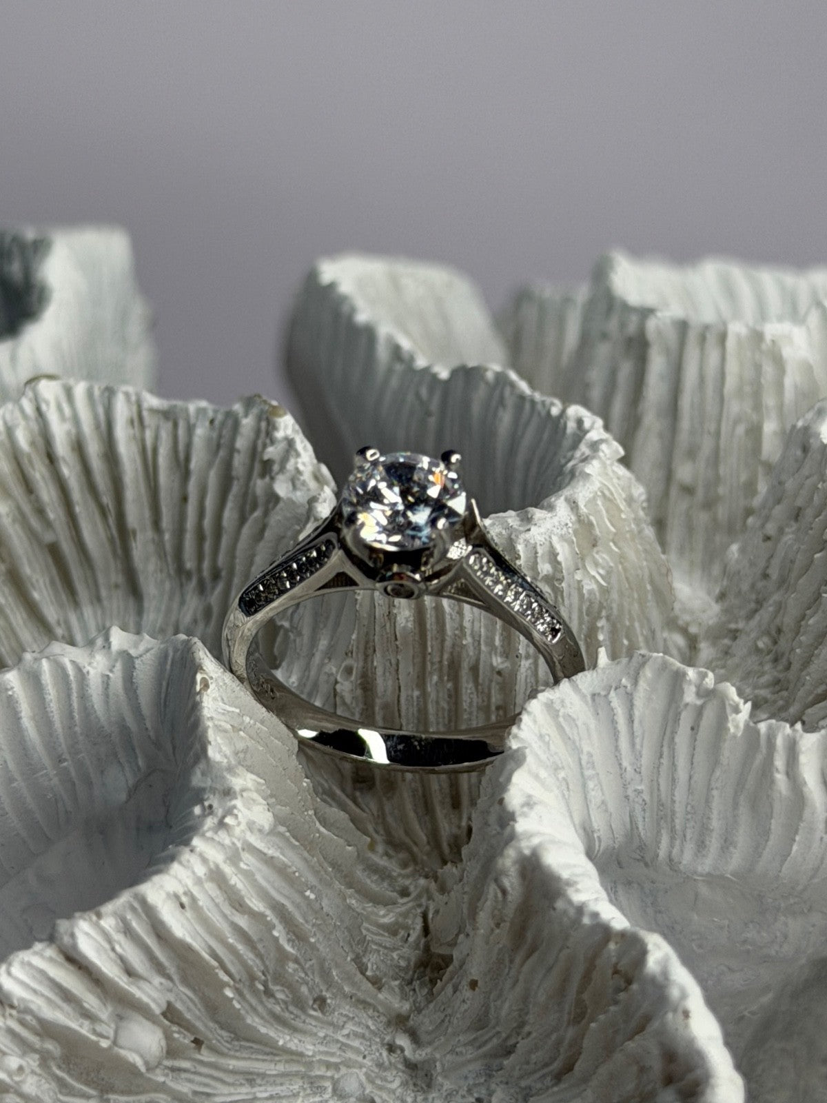 GOC 925 Sterling Silver Cz 1.15 ct Ring Size 7