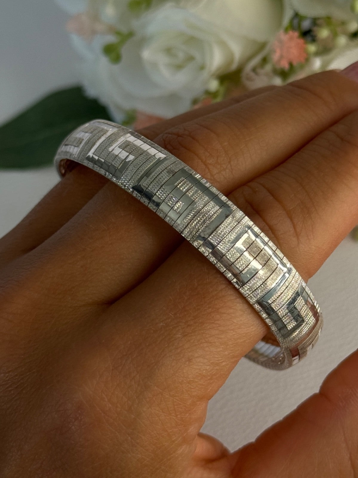 Jcm Italy 925 Sterling Silver Bracelet Length 7.5 Inch