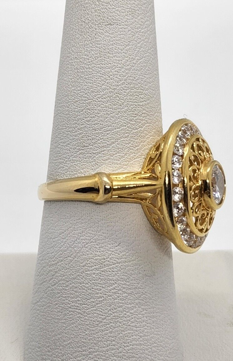 925 Sterling Silver CZ Ring Size 7.5