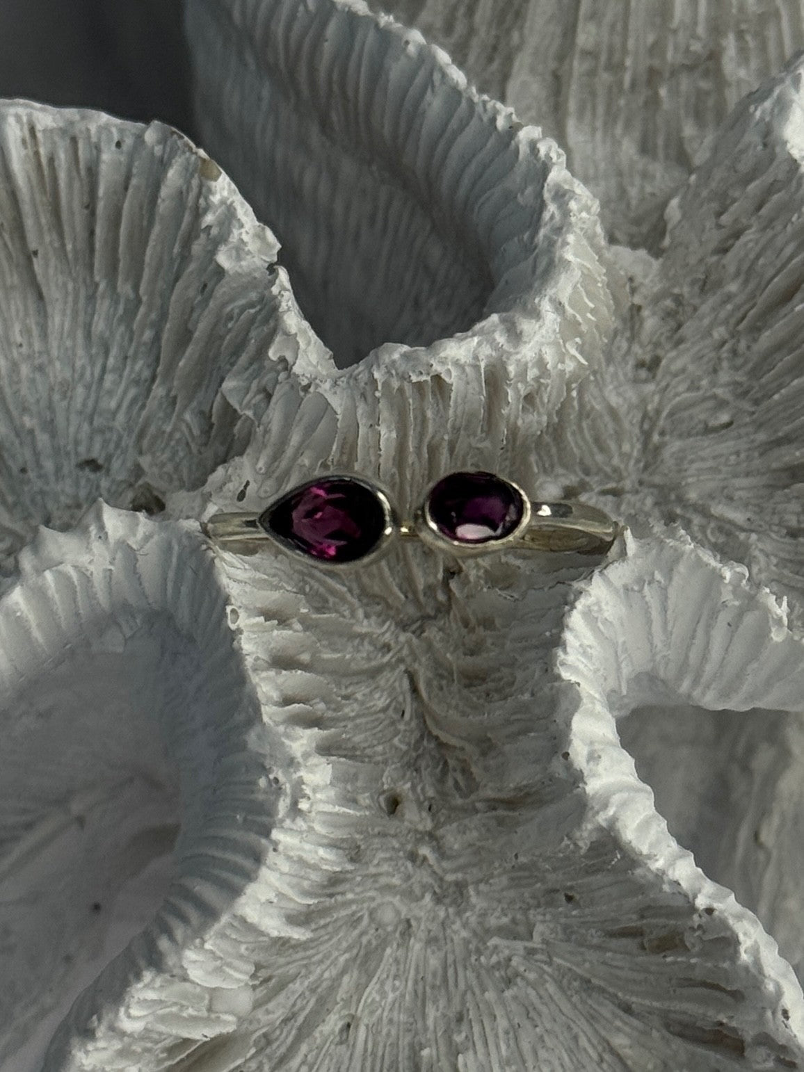 925 Sterling Silver Purple Tourmaline Ring Sizable