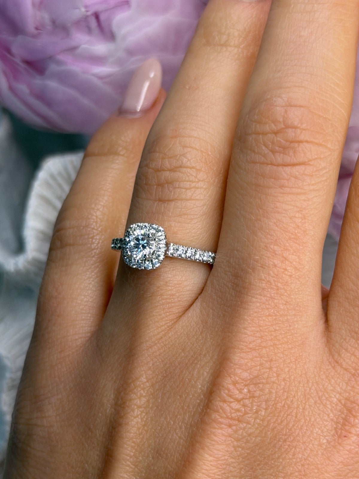 GOC 925 Sterling Silver tcw 0.85 Cz Ring Size 7
