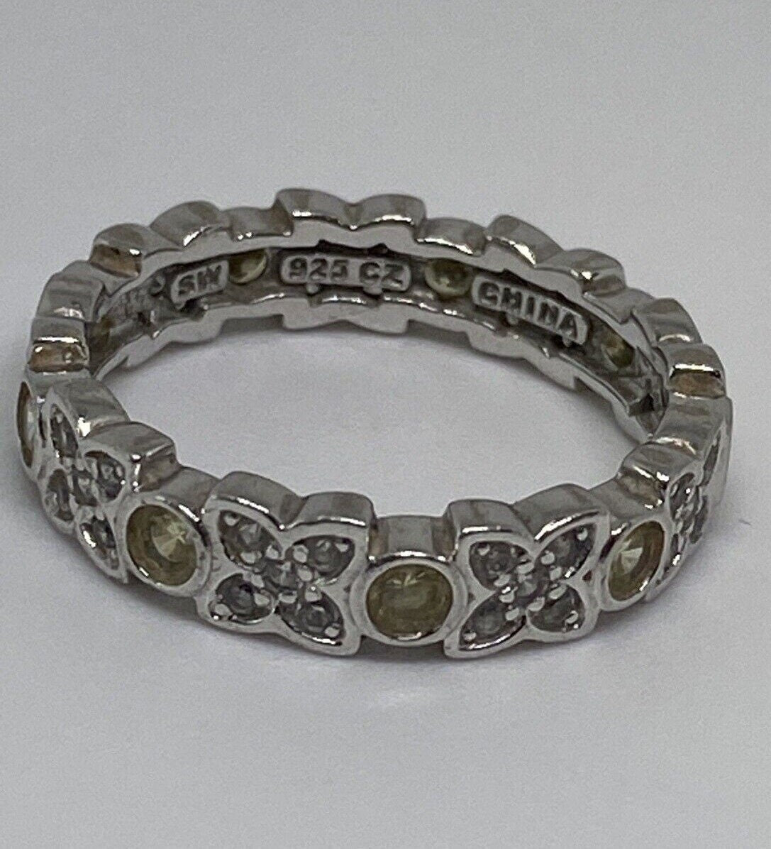 925 Sterling Silver CZ Ring Size 7