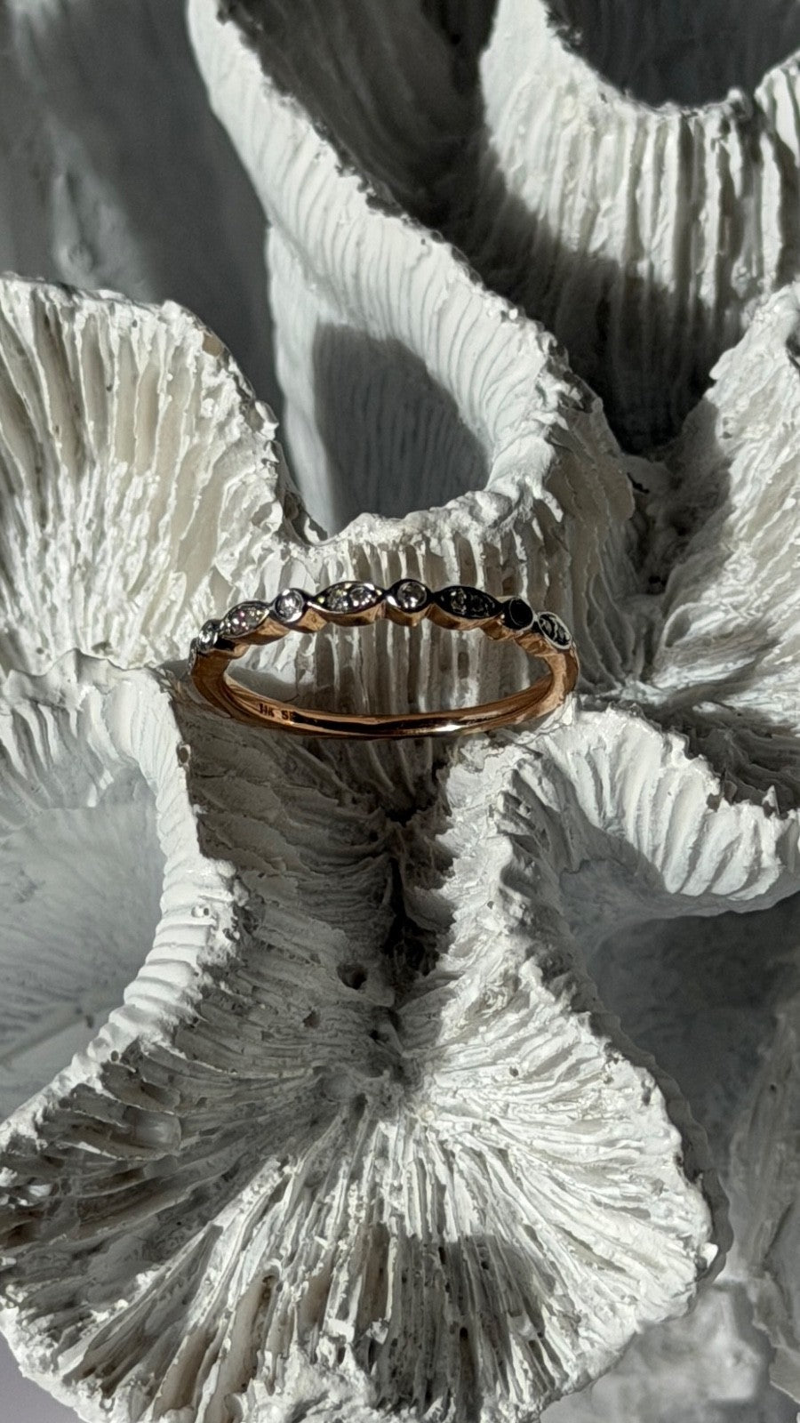 14K Rose Gold Diamond 0.20 ct Ring Size 8