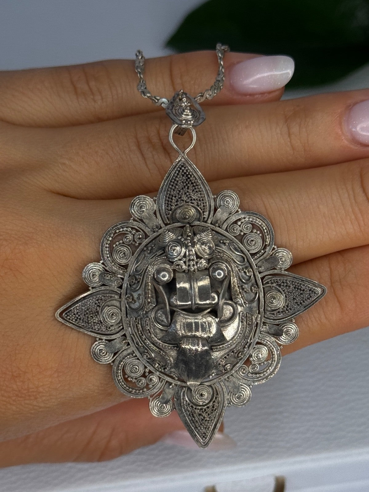 Vintage 925 Sterling Silver Necklace Length 18 Inch