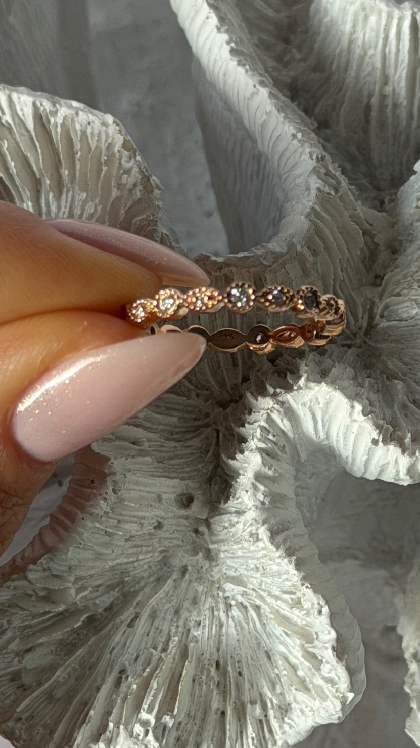 Beautiful 14K Rose Gold Diamond 0.54 ct Ring Size 7