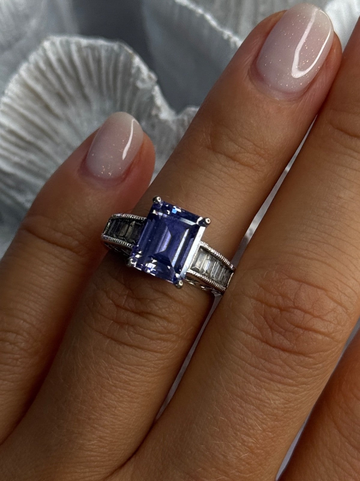 925 Sterling Silver CZ Ring Size 6