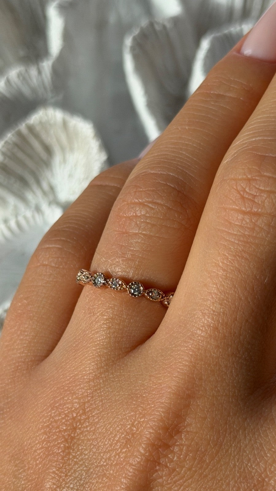 Beautiful 14K Rose Gold Diamond 0.54 ct Ring Size 7