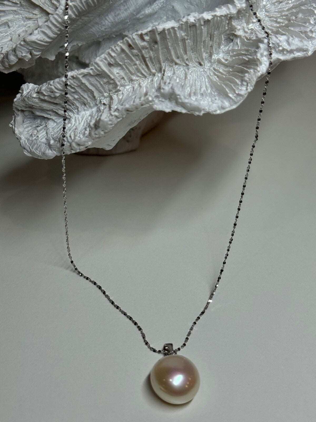 925 Sterling Silver Fresh Water Pearl Necklace Length 18 Inch