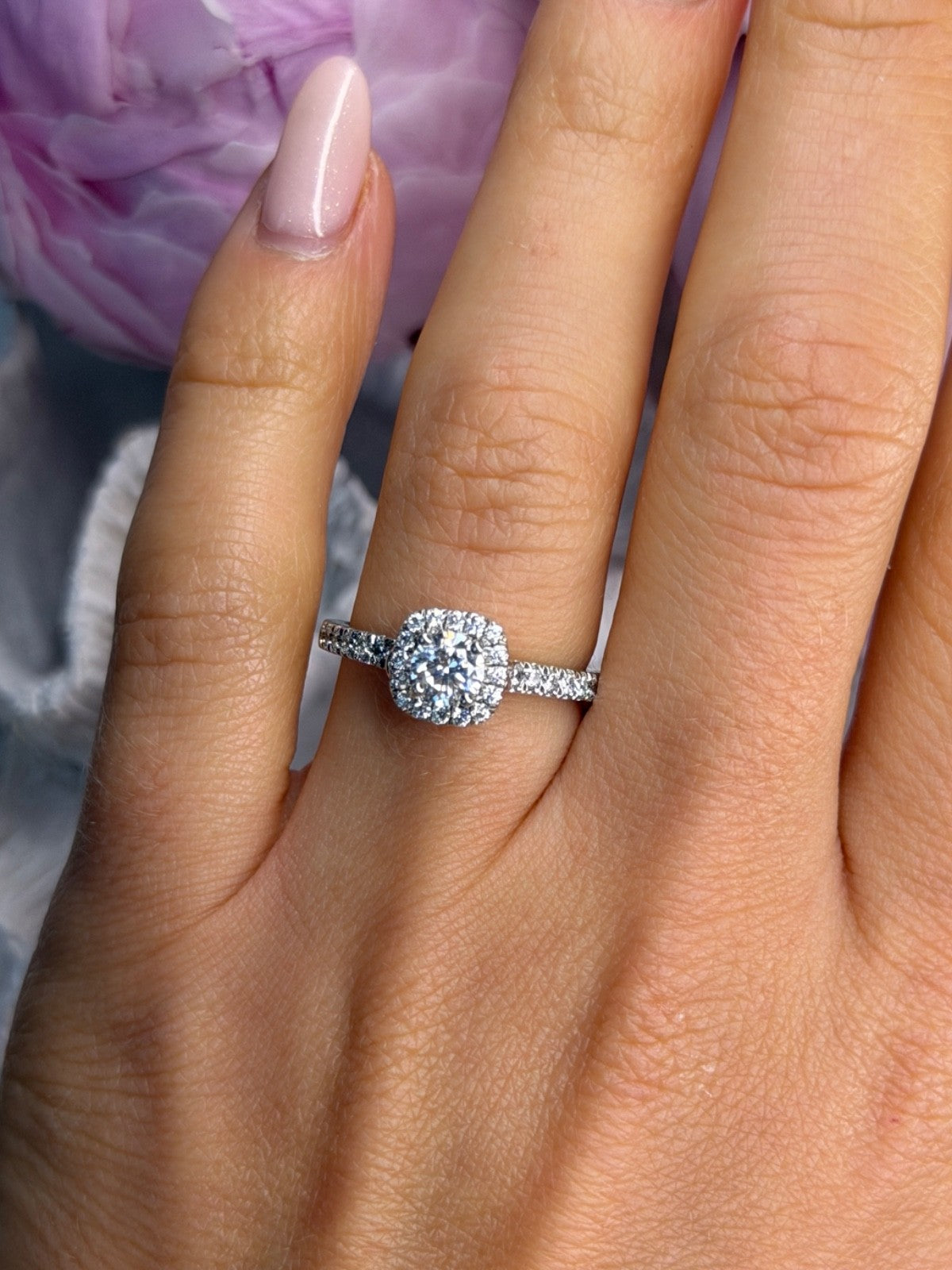 GOC 925 Sterling Silver tcw 0.85 Cz Ring Size 7