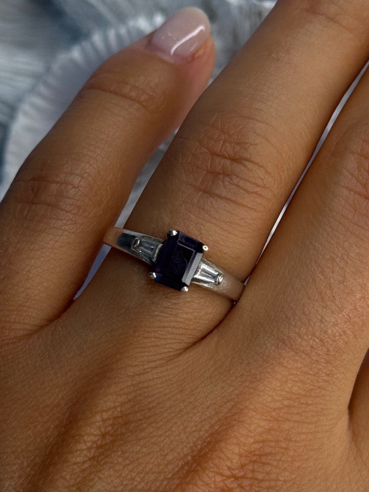 925 Sterling Silver Tourmaline & Beryl Ring Size 8.5