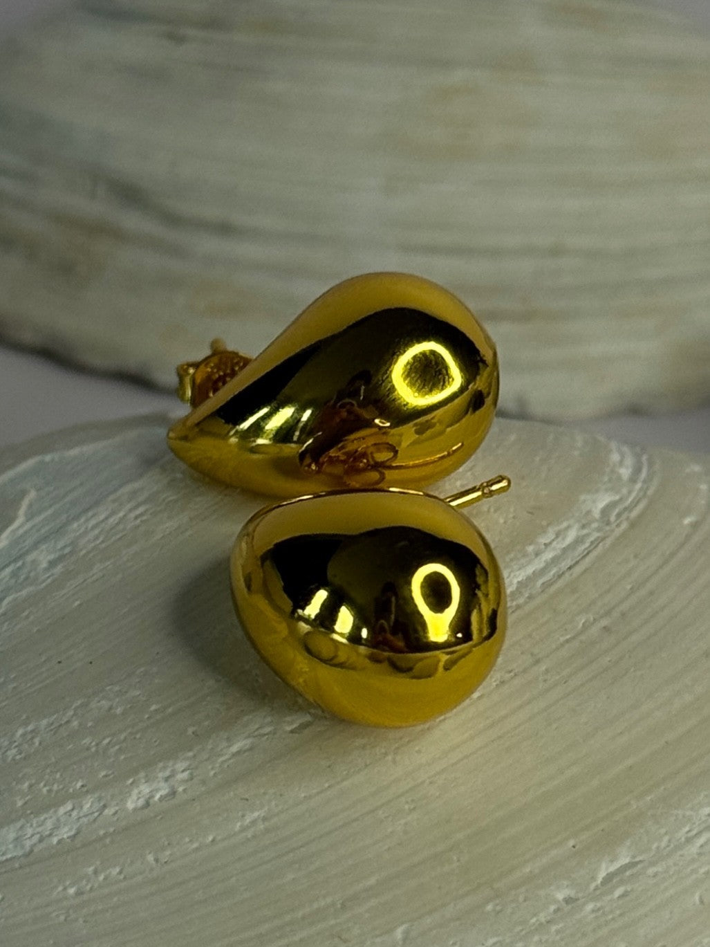 925 Sterling Silver Gold Plated Drop Earrings Length 0.7 Inch
