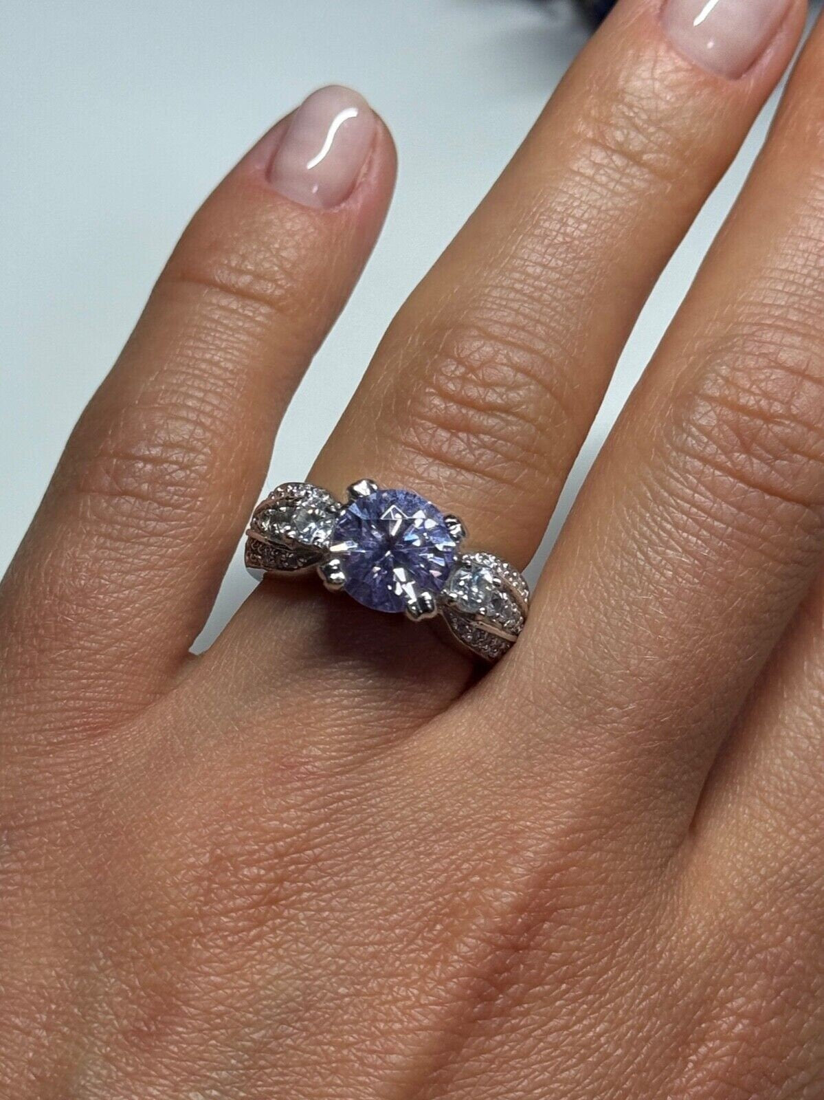 925 Sterling Silver CZ Ring Size 6