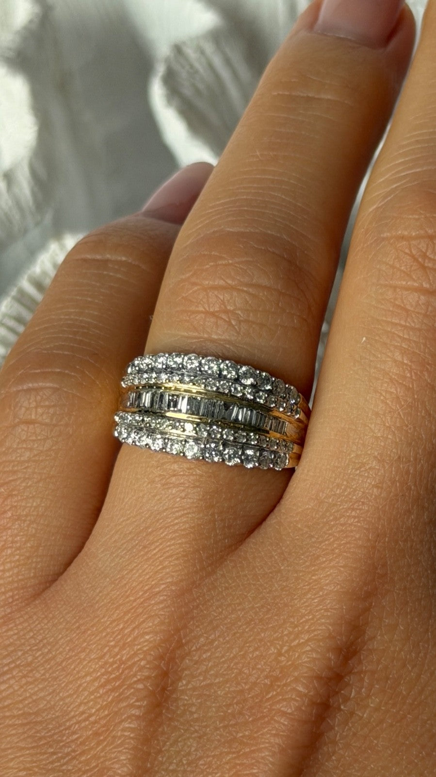 10K Yellow Gold Diamonds 1 carat Ring Size 7
