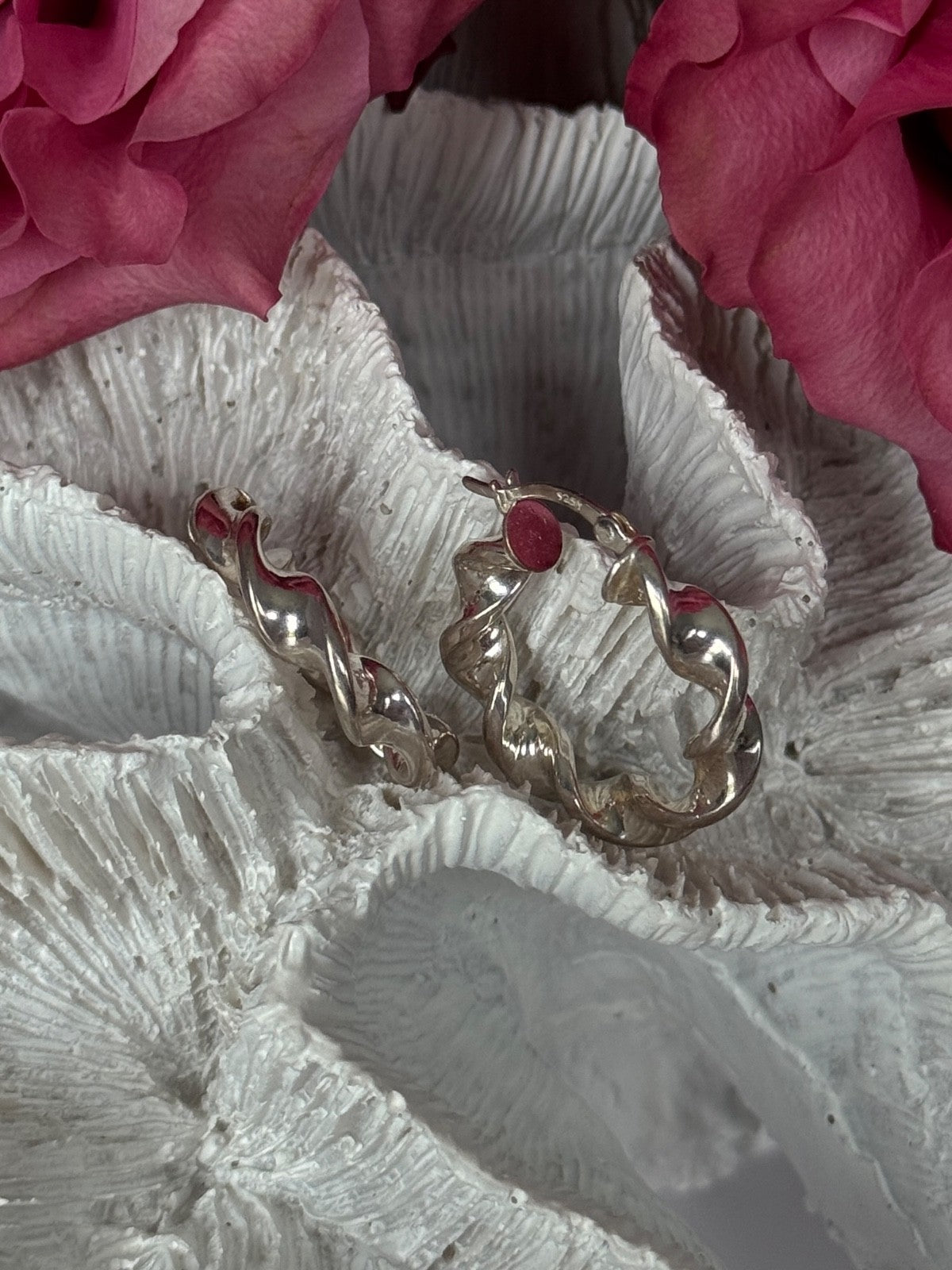 Elegant Design 925 Sterling Silver Hoop Earrings