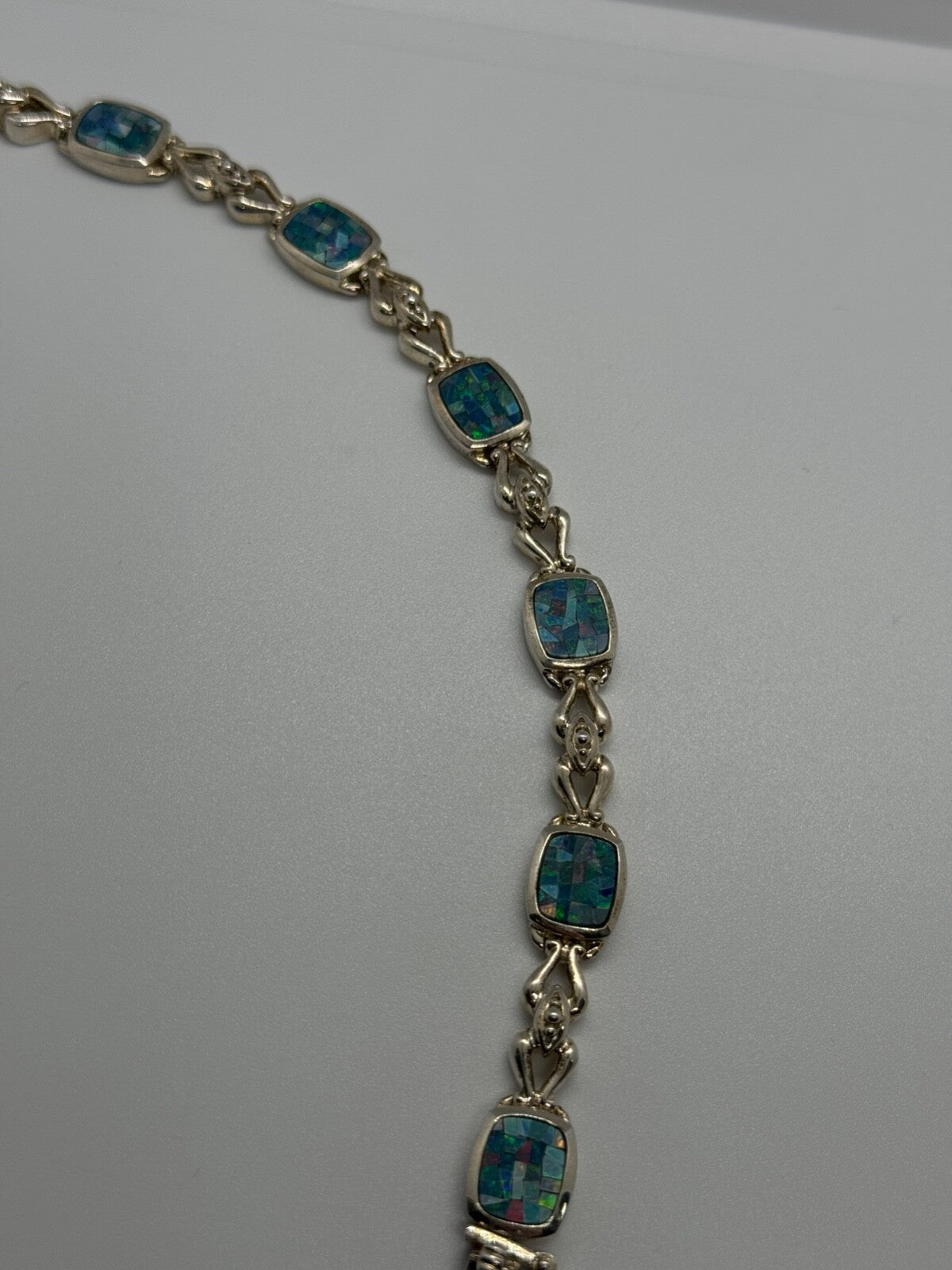 925 Sterling Silver Opal Bracelet