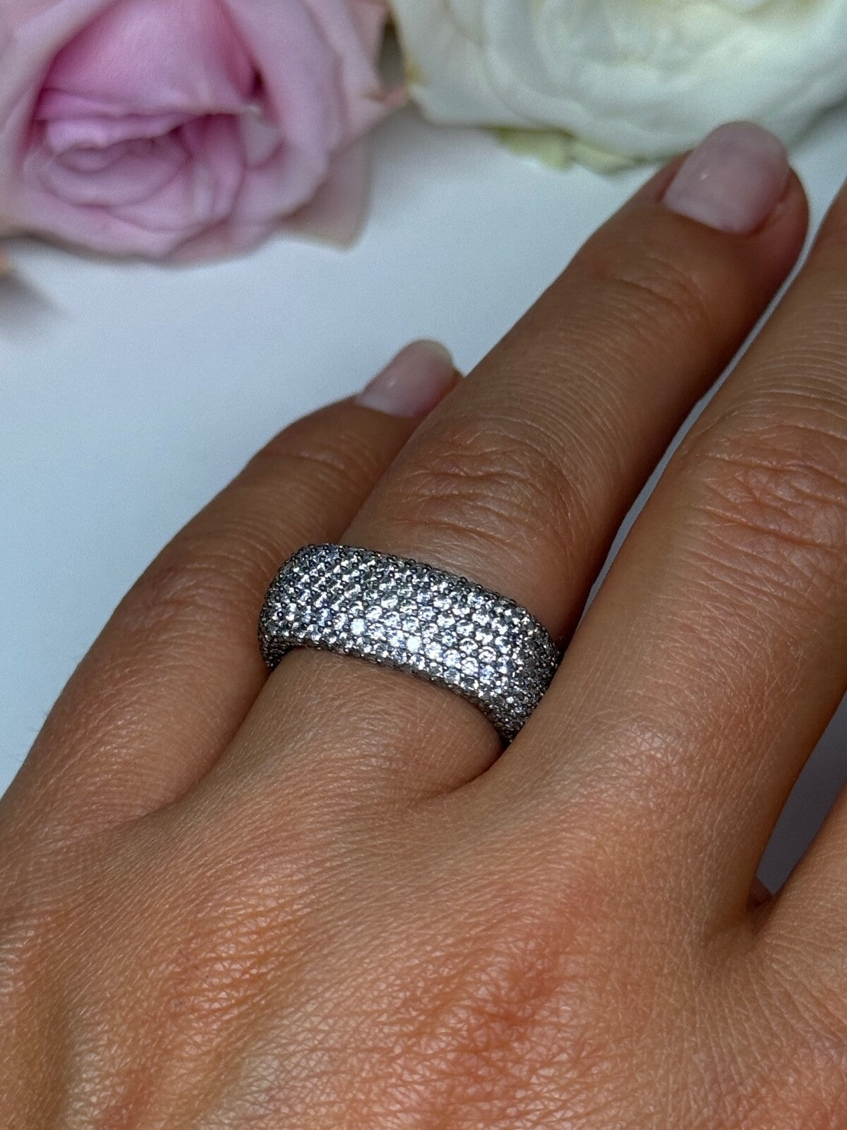 925 Sterling Silver CZ Ring Size 6