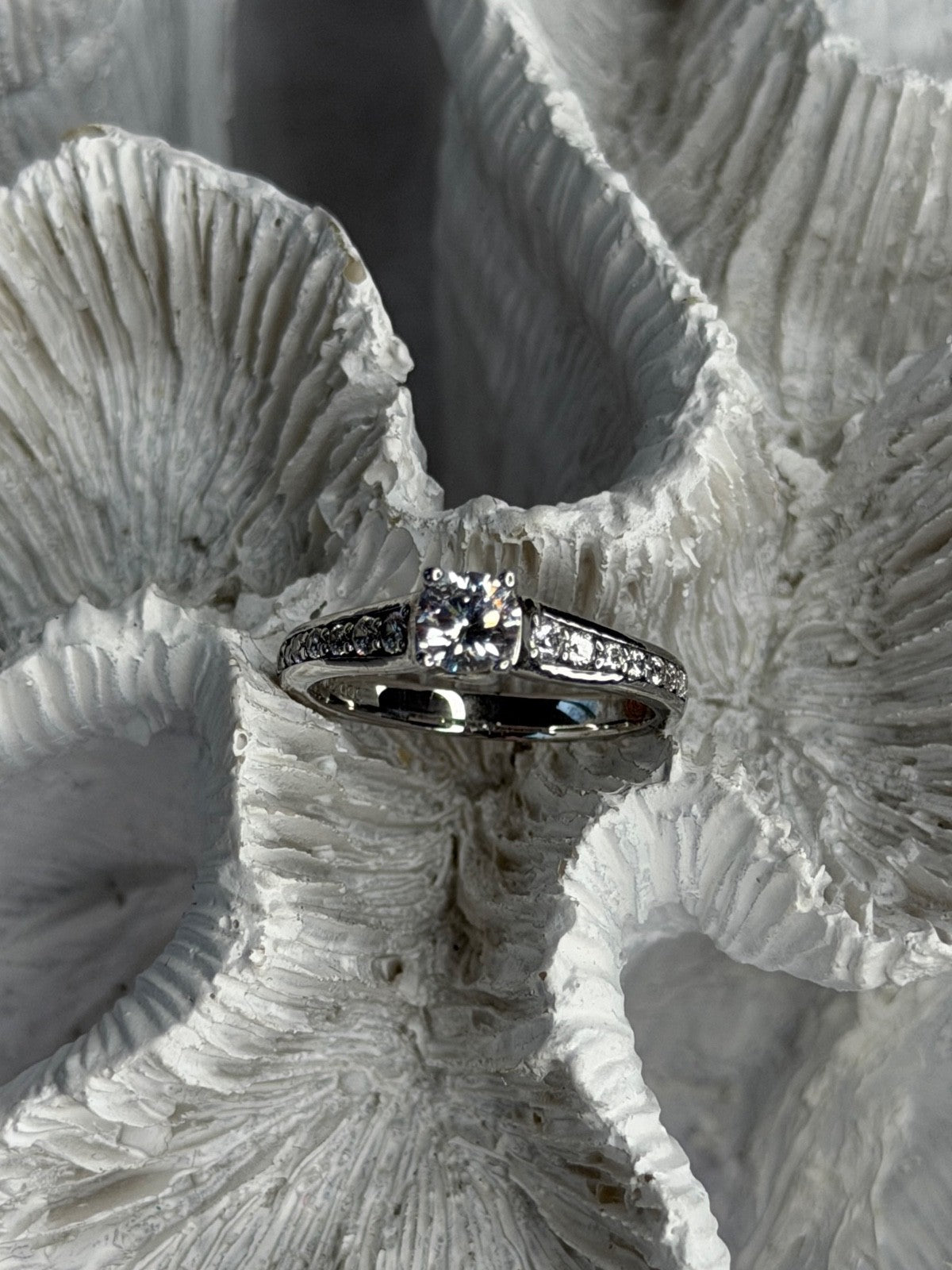 GOC 925 Sterling Silver Cz 1.32 ct Ring Size 7