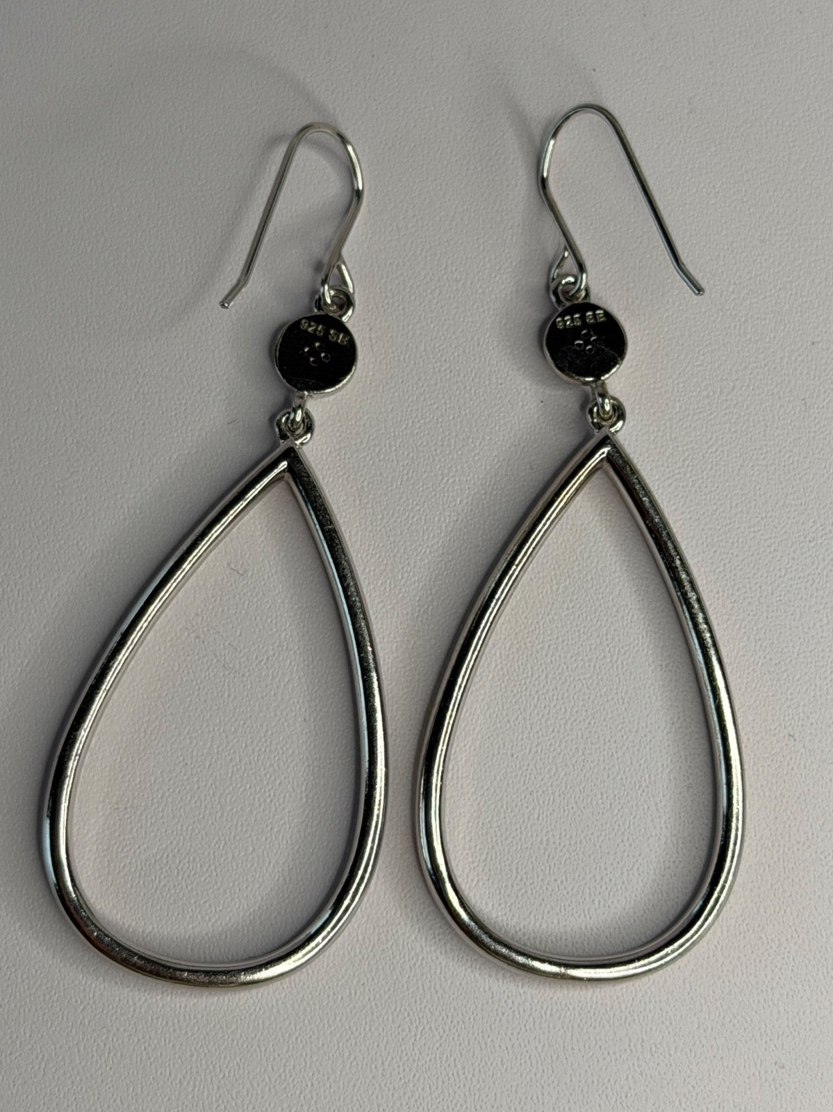 925 Sterling Silver Teardrop CZ Earrings