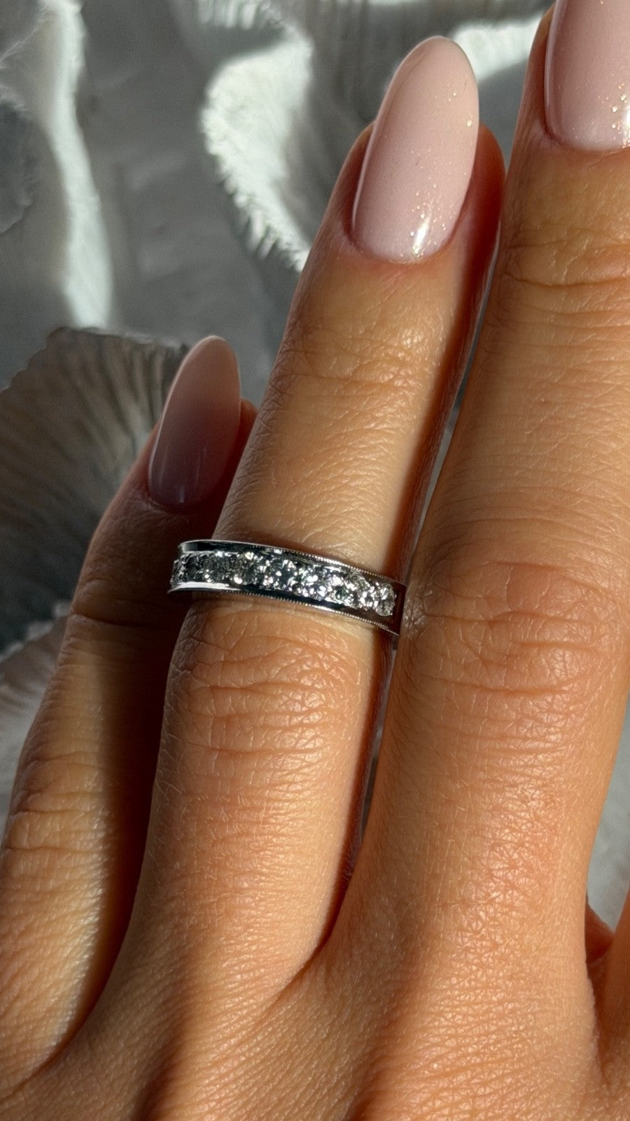 14K White Gold Diamond 0.75 ct Ring Size 5.5