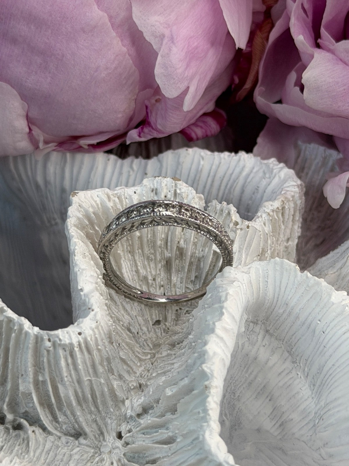 10K White Gold Diamond 0.30 ct Ring Size 7