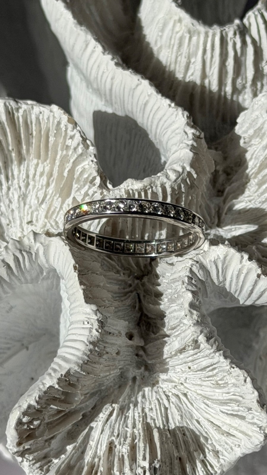 Platinum Diamond 1.10 ct Band Ring Size 10