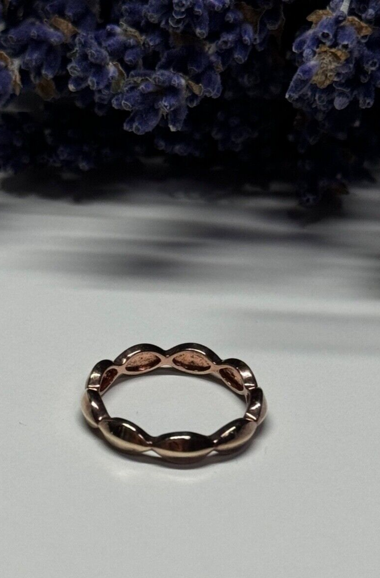 925 Sterling Silver Gold Plated Ring Size 6