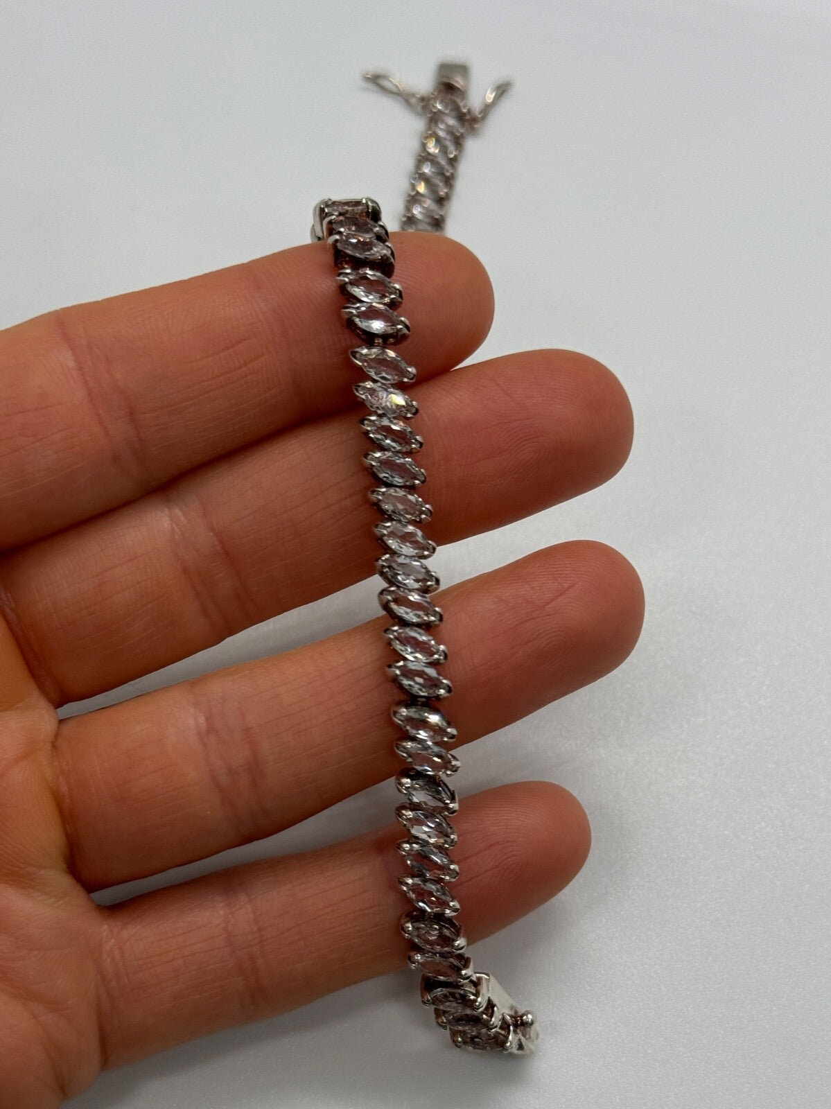 925 Sterling Silver Tourmalines Bracelet
